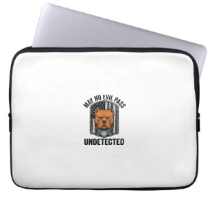 Funda Para Portátil Diseño Vector Vintage Perro Guardián No Deja Pasar
