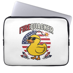 Funda Para Portátil Diseño vectorial de fuegos artificiales de pato pa