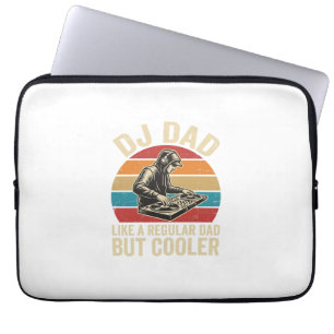 Funda Para Portátil Diseño vectorial de puesta de sol vintage DJ Dad B