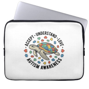 Funda Para Portátil Diseño Vectorial de Rompecabezas de Tortuga para l