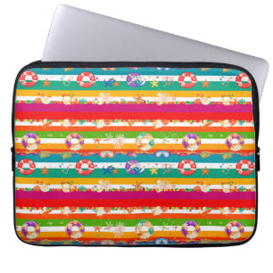 Funda Para Portátil Diseño vibrante de verano con tema de playa