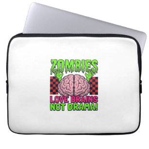 Funda Para Portátil Diseño Vintage de Terror de Cerebros de Amor Zombi