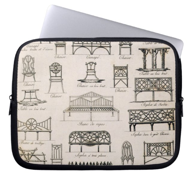 Funda Para Portátil Diseños para los asientos de jardín, 'de un (Frente)