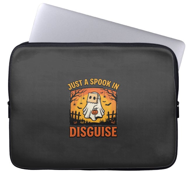 Funda Para Portátil Disfraz de Fantasma de Halloween (Frente)