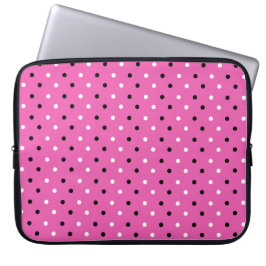Funda Para Portátil Distancia Polka Dot Pink Black White