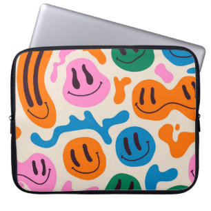 Funda Para Portátil Diversas caras sonrientes y coloridas. Lámpara de