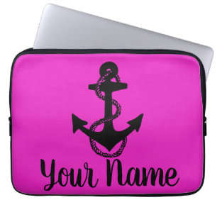 Funda Para Portátil diversión brillante con TU NOMBRE + ANCHOR  
