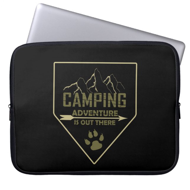 Funda Para Portátil Divertidas declaraciones de camping para los campi (Frente)