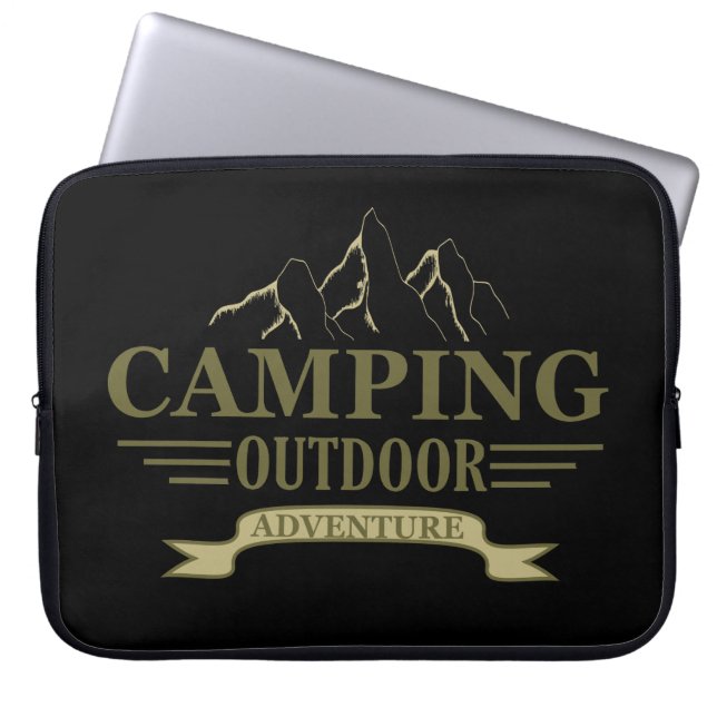Funda Para Portátil Divertidas declaraciones de camping para los campi (Frente)
