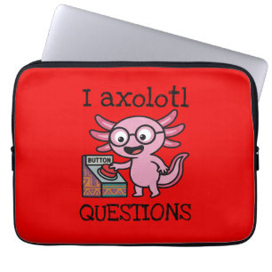 Funda Para Portátil Divertidas preguntas de ajolote