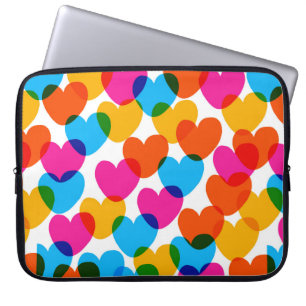 Funda Para Portátil Divertido fondo vintage de corazón de amor en pret