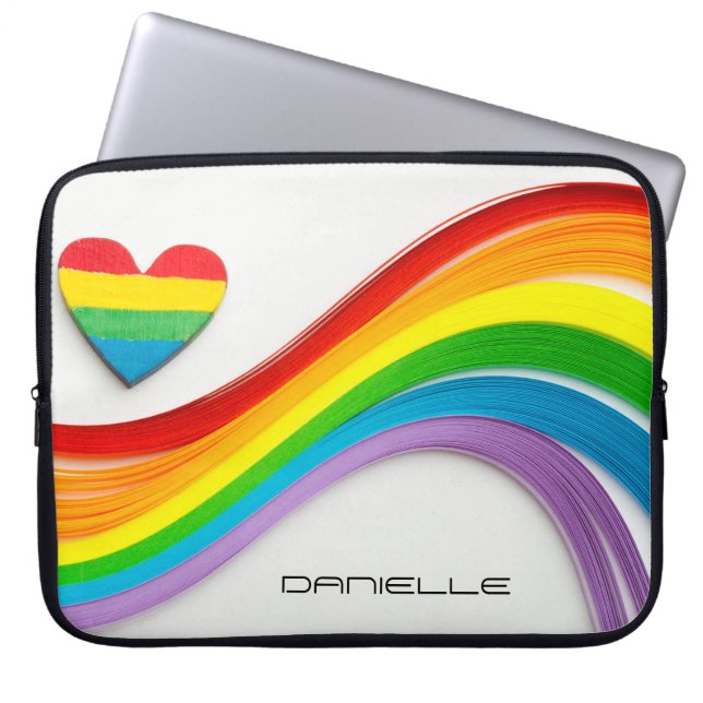 Funda Para Portátil Divertido orgullo LGBT moderno nombre personalizad (Frente)