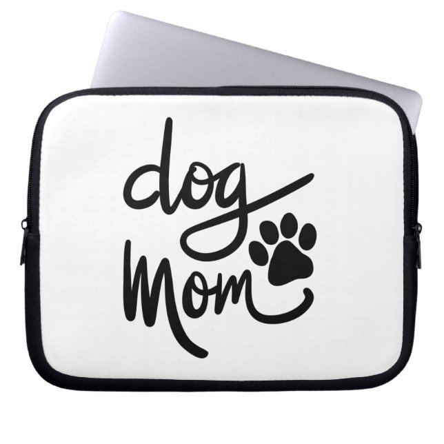 Funda Para Portátil Divertido perro Paw Dog Mom (Frente)