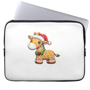 Funda Para Portátil Divertidos hombres de jengibre Navidades de jirafa