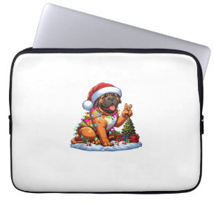 Funda Para Portátil Divertidos Navidades de la mano de la paz iluminan