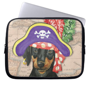 Funda Para Portátil Doberman Pinscher Pirate Portátil Sleeve