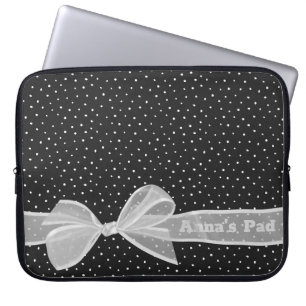 Funda Para Portátil Doble blanco y cinta de opciones sobre puntos con 