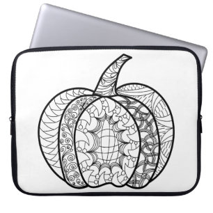 Funda Para Portátil Dodles de Halloween calabazas de boho mandala de o