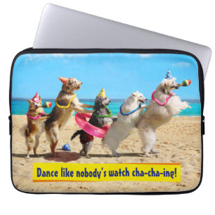 Funda Para Portátil Dog Birthday Party Conga Line