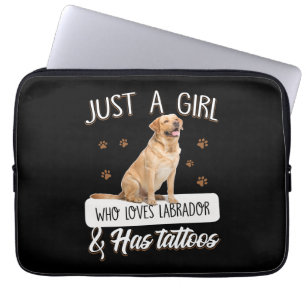 Funda Para Portátil Dog Lover Sólo Un Chica que ama los tatuajes del
