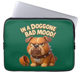 Funda Para Portátil Doggone bad mood bulldog – funny dog for work