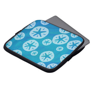 Funda Para Portátil Dólar de Arena Blanco y Azul Patrón