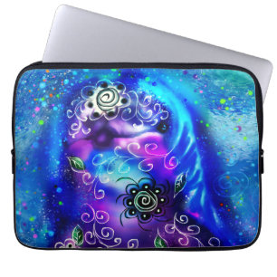Funda Para Portátil Dolphin azul azul azul Verde azulado costero Nauti