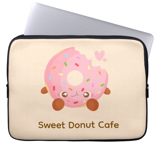 Funda Para Portátil Dona alegre con sprinkles (Frente)