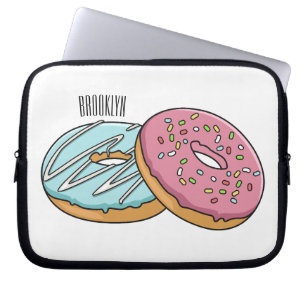 Funda Para Portátil Donut cartoon illustration