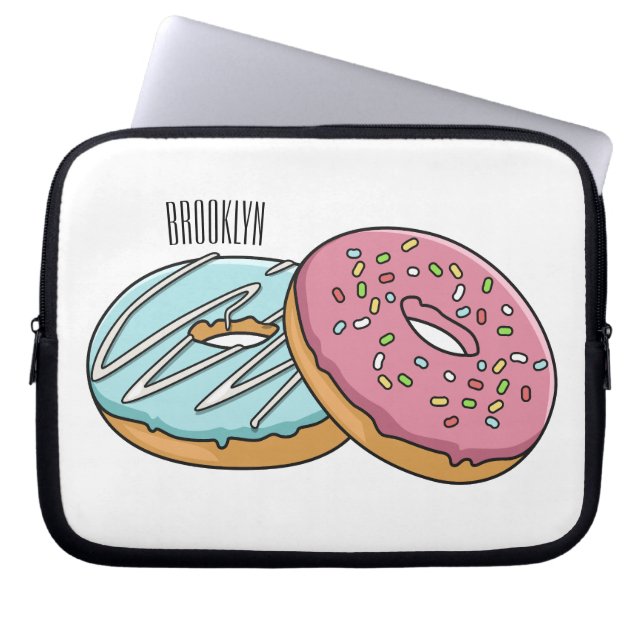 Funda Para Portátil Donut cartoon illustration (Frente)