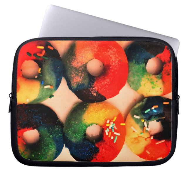 Funda Para Portátil Donuts de arcoiris (Frente)