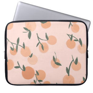 Funda Para Portátil Doodle Art: Patrón de cosecha de cerezos Naranjas