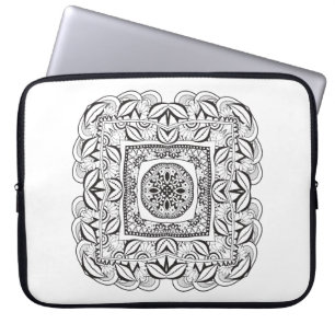 Funda Para Portátil Doodle cuadrado decorativo hermoso