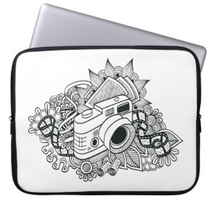 Funda Para Portátil Doodle de la cámara del inconformista