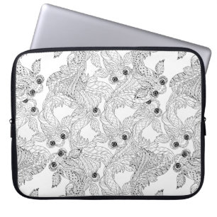 Funda Para Portátil Doodle de los pescados de China
