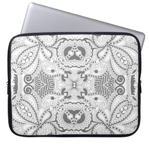 Funda Para Portátil Doodle del cuadrado de la flor