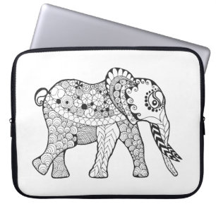 Funda Para Portátil Doodle del elefante