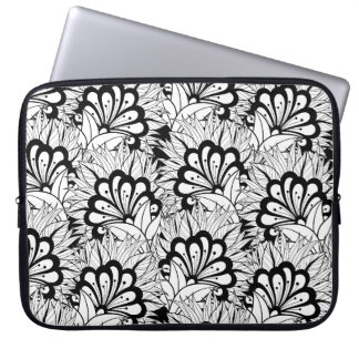 Funda Para Portátil Doodle del estampado de plores