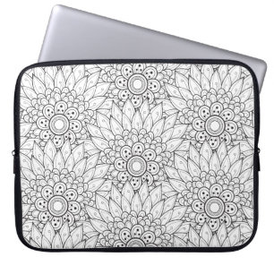 Funda Para Portátil Doodle floral del jardín
