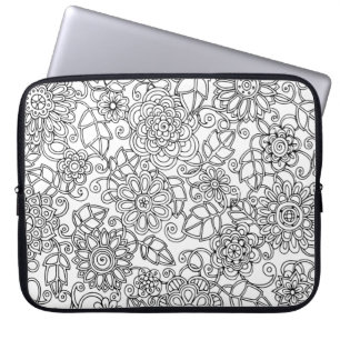 Funda Para Portátil Doodle floral étnico