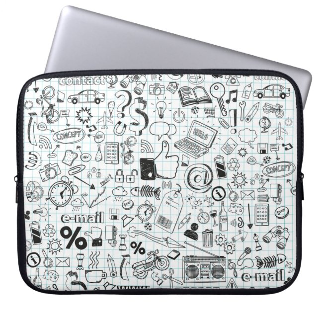 Funda Para Portátil Doodle life (Frente)