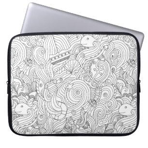 Funda Para Portátil Doodle náutico