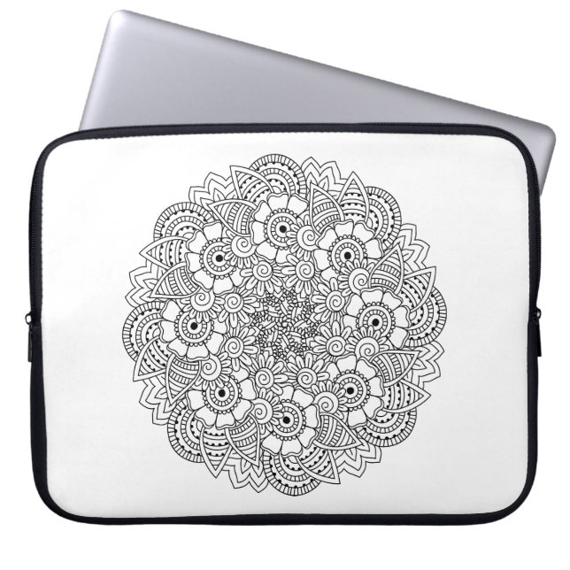 Funda Para Portátil Doodle redondo del diseño (Frente)