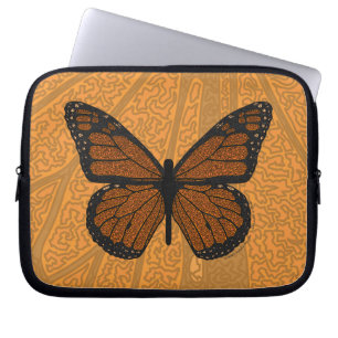 Funda para portátil Doodled Monarch