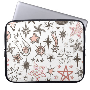 Funda Para Portátil Doodles cósmicos: estrellas y cometas