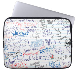 Funda Para Portátil Doodles épicos de la escuela