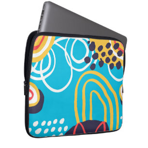 Funda Para Portátil Doodles Funky En Aqua