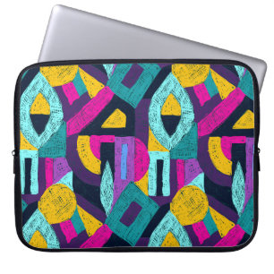 Funda Para Portátil Doodles retro: arte pop geométrico.