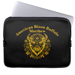 Funda Para Portátil Dorado Bison Con Diseño Floral