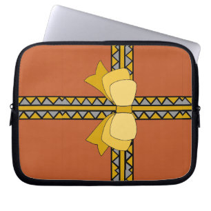 Funda Para Portátil Dorado Bow